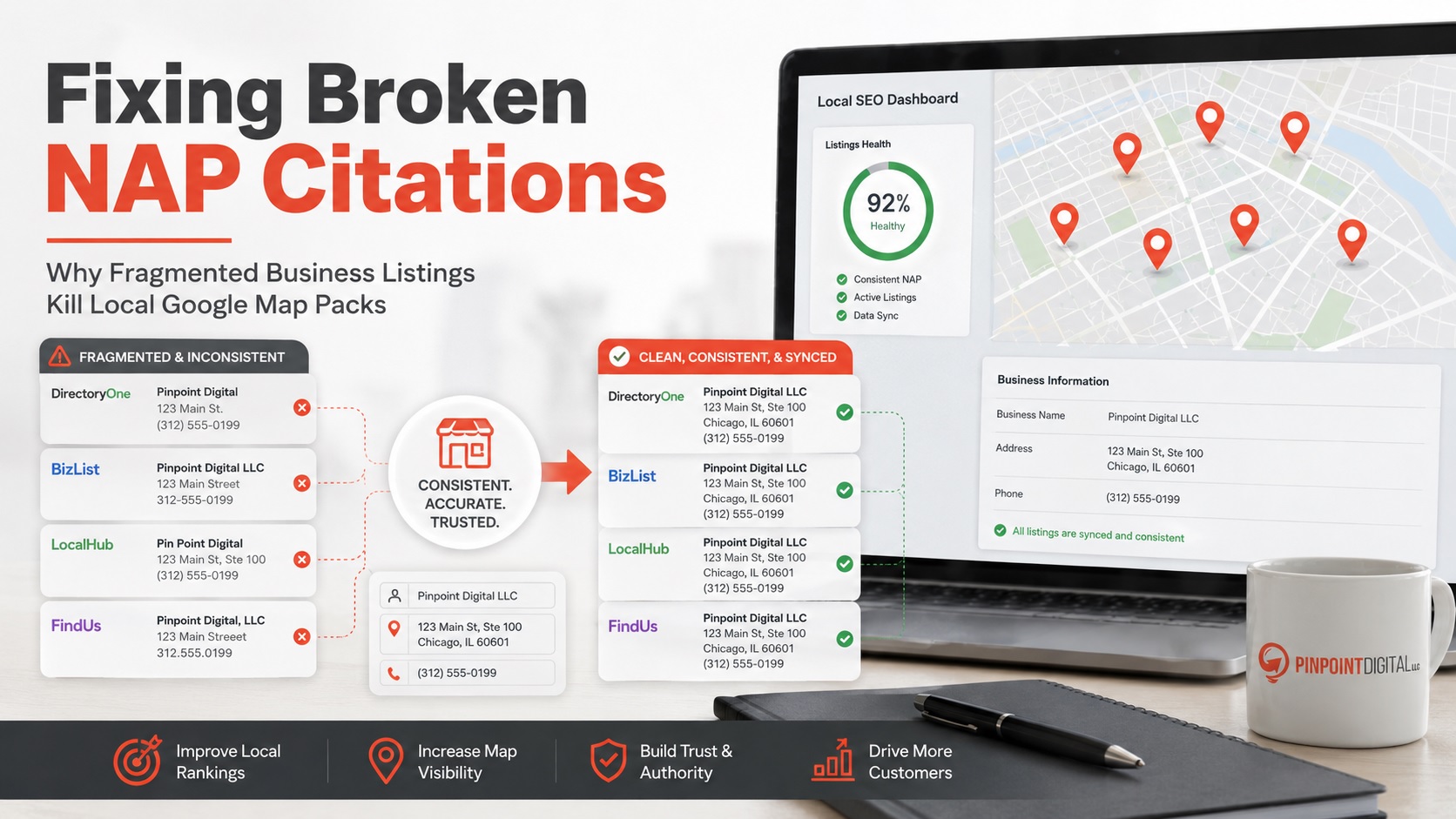 Fixing Broken NAP Citations: Why Fragmented Business Listings Kill Local Google Map Packs